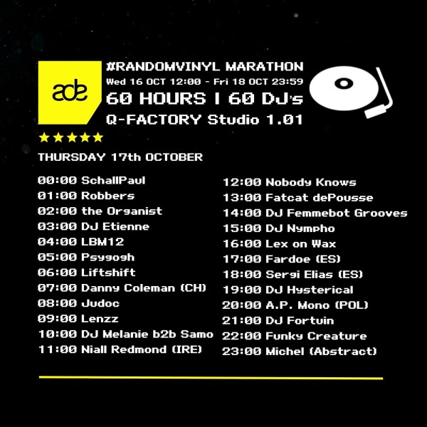 ADE Random Vinyl Marathon 2024